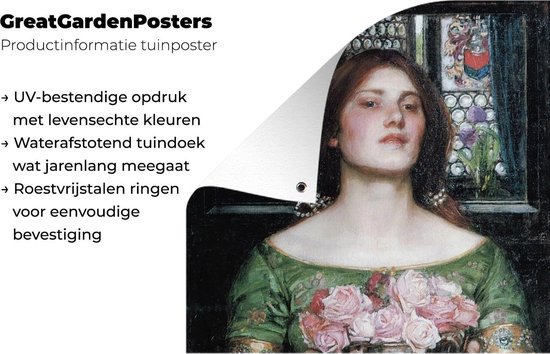 Décoration de Jardin Rassemblez les boutons de rose pendant que vous le pouvez - peinture de John William Waterhouse - 30x40 cm