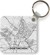 Sleutelhanger - Uitdeelcadeautjes - Stadskaart - Doetinchem - Grijs - Wit - Plastic