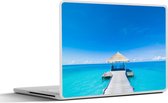 Laptop sticker - 15.6 inch - Zee - Pier - Hut - 36x27,5cm - Laptopstickers - Laptop skin - Cover