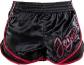 Joya Thailand Kickboks Broek - Zwart Rood - S