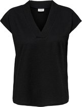 Jacqueline de Yong T-shirt Jdybadille S/s  V-neck Top Jrs 15238347 Black Dames Maat - XS