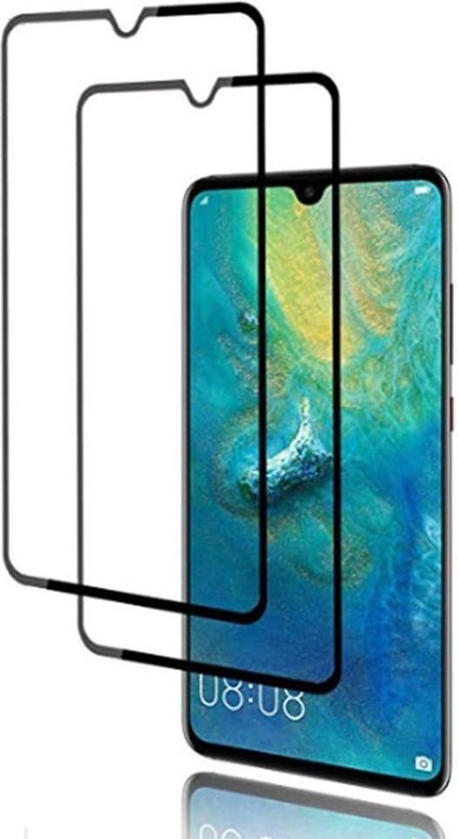 Screenprotector Glas - Full Curved Tempered Glass Screen Protector Geschikt voor: Huawei Mate 20 - 2x AR202