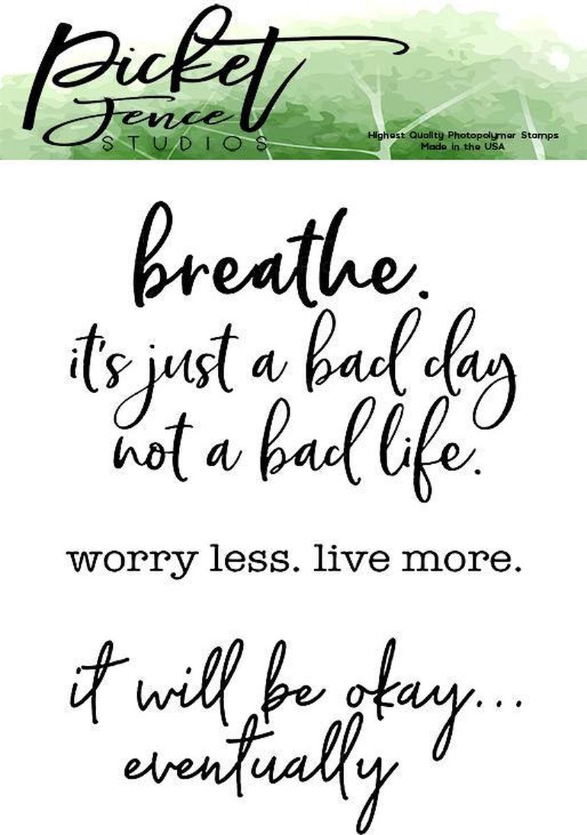 It's Going to be Okay Clear Stamps (S-111)