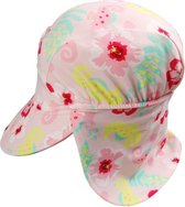 Banz Turtle & Bubzee Print Flap Hat Uv-werend Roze Maat L