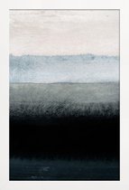 JUNIQE - Poster in houten lijst Shades of Grey -20x30 /Grijs & Wit