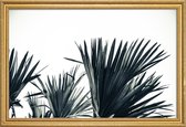 JUNIQE - Poster in houten lijst Palm Shade 3 -40x60 /Grijs & Wit