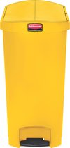 Rubbermaid Slim Jim Step On container End Step kunststof 90 ltr, Geel (VB224245)