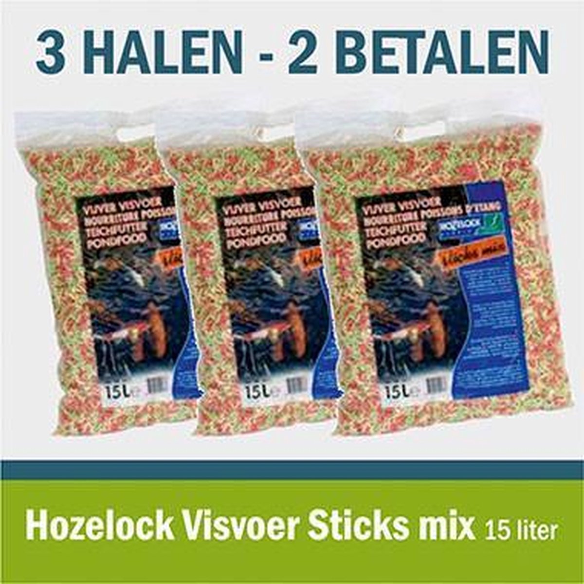 Hozelock Visvoer Sticks mix 15liter - 3 stuks