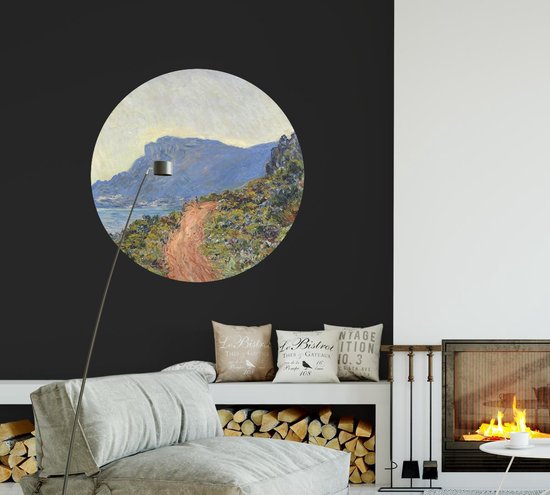 La Corniche près de Monaco, Claude Monet - Photo sur Papier Peint Cercle - ⌀ 40 cm