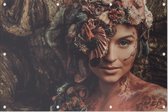 Natuur vrouw - Foto op Tuinposter - 225 x 150 cm