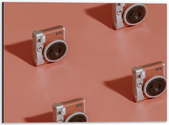 Dibond - Instax Camera's  - 40x30cm Foto op Aluminium (Met Ophangsysteem)