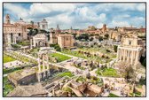 Ruïnes van het Forum Romanum in het oude Rome - Foto op Akoestisch paneel - 90 x 60 cm