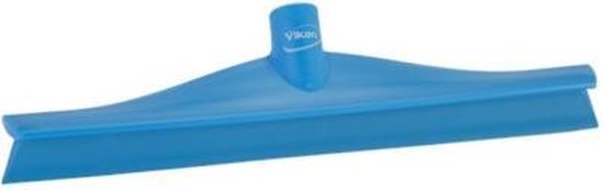 Vikan blauwe vloertrekker van 40cm met gebogen rand en opstaande randen.
