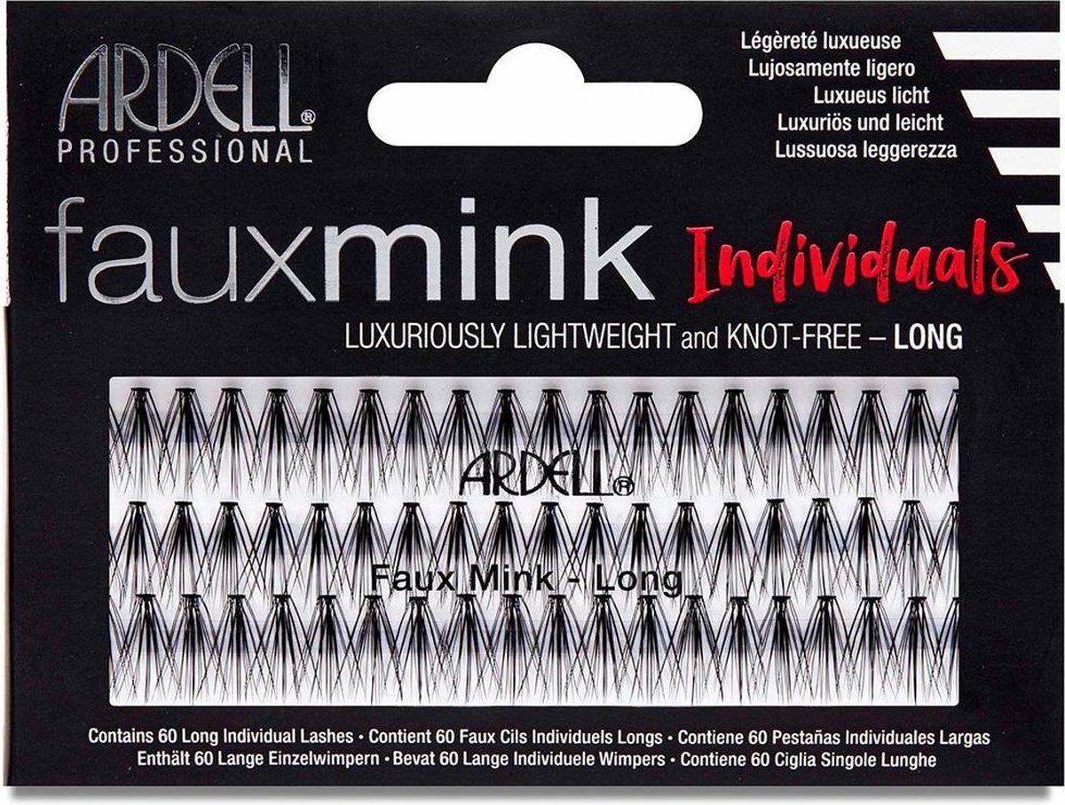 Set van nepwimpers Ardell Faux Mink Long Individueel 60 Onderdelen