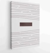 Earth tones Hand drawn organic shape art design for wall framed prints, canvas prints, poster, home decor, cover, wallpaper 2 - Moderne schilderijen – Vertical – 1888032541 - 40-30