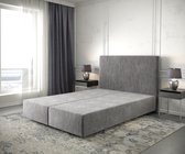 Boxspring frame Dream-Well Taupe 140x200 cm Mikrofaser Beddengoed