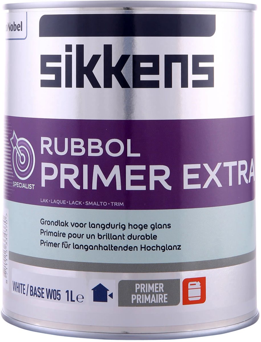 Sikkens Rubbol Primer Extra Wit 1 Liter