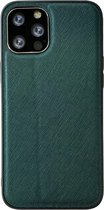 iPhone SE 2020 Back Cover Hoesje - Stof Patroon - Siliconen - Backcover - Apple iPhone SE 2020 - Donkergroen