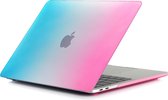 Mobigear Matt Case voor de MacBook Pro 13 inch A1706, A1708, A1989, A2159, A2251, A2289, A2338 - Blauw / Roze