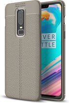 Mobigear Luxury TPU Backcover Hoesje - Geschikt voor OnePlus 6 - Grijs