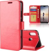 Huawei P20 Lite (2018) Hoesje - Mobigear - Wallet Serie - Kunstlederen Bookcase - Rood - Hoesje Geschikt Voor Huawei P20 Lite (2018)