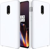 OnePlus 6T Hoesje - Mobigear - Rubber Touch Serie - Hard Kunststof Backcover - Wit - Hoesje Geschikt Voor OnePlus 6T