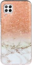 Huawei P40 Lite Hoesje - Mobigear - Marble Serie - TPU Backcover - Roze - Hoesje Geschikt Voor Huawei P40 Lite