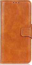 Motorola One Fusion Plus Hoesje - Mobigear - Classy Serie - Kunstlederen Bookcase - Cognac - Hoesje Geschikt Voor Motorola One Fusion Plus