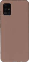 Samsung Galaxy A71 Hoesje - Mobigear - Color Serie - TPU Backcover - Bruin - Hoesje Geschikt Voor Samsung Galaxy A71