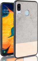Samsung Galaxy A40 Hoesje - Mobigear - Two-Tone Serie - Hard Kunststof Backcover - Grijs - Hoesje Geschikt Voor Samsung Galaxy A40