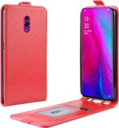 OPPO Reno Hoesje - Mobigear - Serie - Kunstlederen Flipcase - Rood - Hoesje Geschikt Voor OPPO Reno