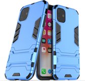 Apple iPhone 11 Hoesje - Mobigear - Armor Stand Serie - Hard Kunststof Backcover - Blauw - Hoesje Geschikt Voor Apple iPhone 11