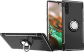 Samsung Galaxy Note 10 Hoesje - Mobigear - Armor Ring Serie - Hard Kunststof Backcover - Zwart - Hoesje Geschikt Voor Samsung Galaxy Note 10
