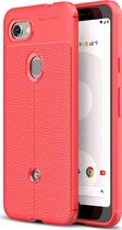 Google Pixel 3a Hoesje - Mobigear - Luxury Serie - TPU Backcover - Rood - Hoesje Geschikt Voor Google Pixel 3a