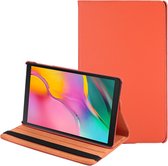 Samsung Galaxy Tab A 10.1 (2019) Hoes - Mobigear - 360 Rotating Serie - Kunstlederen Bookcase - Oranje - Hoes Geschikt Voor Samsung Galaxy Tab A 10.1 (2019)