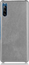 Sony Xperia L4 Hoesje - Mobigear - Excellent Serie - Kunstlederen Backcover - Grijs - Hoesje Geschikt Voor Sony Xperia L4