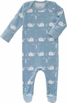 Fresk pyjama met voet Whale blue fog