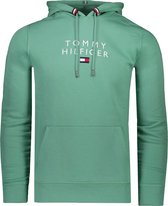 Tommy Hilfiger Sweater Groen Normaal - Maat L - Heren - Herfst/Winter Collectie - Katoen;Polyester