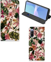 Hoesje ontwerpen Sony Xperia 10 III Smart Cover Valentijn Cadeautje Vrouw Bloemen