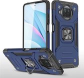 Xiaomi Redmi Note 9 5G/Note 9T 5G Hoesje - Heavy Duty Armor hoesje Blauw - Redmi Note 9 5G/Note 9T 5G hoesje 360-Degree hybride hoesje ringhouder