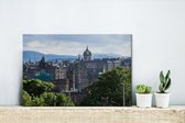 Canvas Schilderij Architectuur - Boom - Edinburgh - 30x20 cm - Wanddecoratie