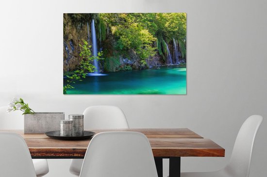Parc national des lacs de Plitvice en Croatie Toile 90x60 cm - Tirage photo sur toile (Décoration murale salon / chambre)
