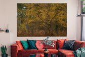 Canvas Schilderij Gouden bladeren in de bossen van het Engelse Nationaal park New Forest - 150x100 cm - Wanddecoratie