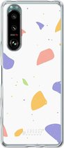 6F hoesje - geschikt voor Sony Xperia 5 III -  Transparant TPU Case - Terrazzo N°6 #ffffff