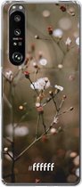 6F hoesje - geschikt voor Sony Xperia 1 III -  Transparant TPU Case - Flower Buds #ffffff