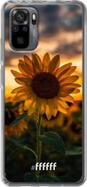 6F hoesje - geschikt voor Xiaomi Redmi Note 10 Pro -  Transparant TPU Case - Sunset Sunflower #ffffff