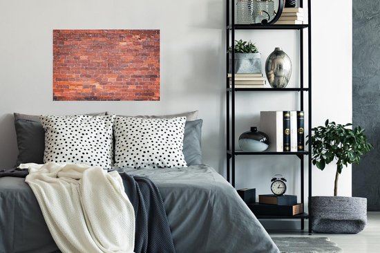 Poster Un vieux mur de briques rouges 60x40 cm - Tirage photo sur Poster (décoration murale salon / chambre)
