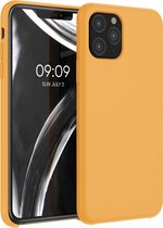 kwmobile telefoonhoesje voor Apple iPhone 11 Pro - Hoesje met siliconen coating - Smartphone case in goud-oranje