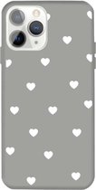 Voor iPhone 11 Pro Meerdere Love-hearts Pattern Colorful Frosted TPU telefoon beschermhoes (grijs)