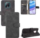 Voor Xiaomi Redmi 10X & 10X Pro 5G Effen Kleur Huidgevoel Magnetische Gesp Horizontale Flip Kalftextuur PU Lederen Case met Houder & Kaartsleuven & Portemonnee (Zwart)